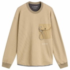 and wander Men's Longsleeve Waffle T-Shirt in Beige