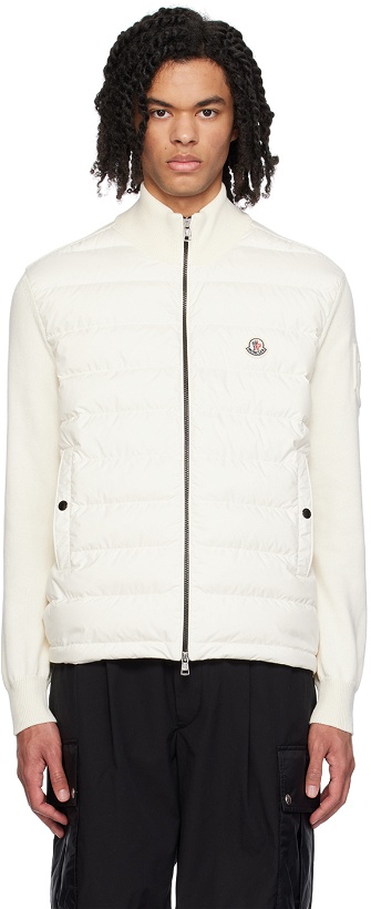Photo: Moncler Off-White Quilted Down Cardigan