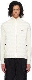 Moncler Off-White Quilted Down Cardigan