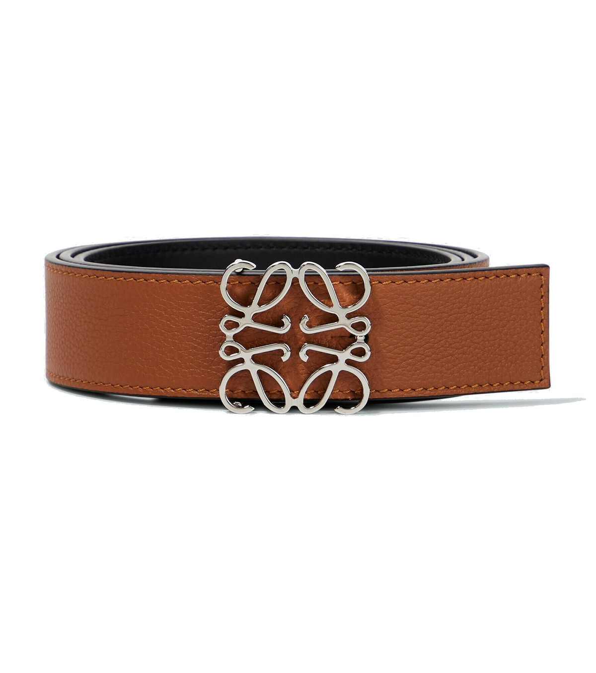 VIP【関税送料無料】希少 Loewe Anagram Reversible Belt Reversible Anagram belt in supple grained calfskin Black - LOEWE