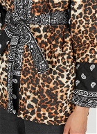 Leopard Print Kimono Jacket in Brown