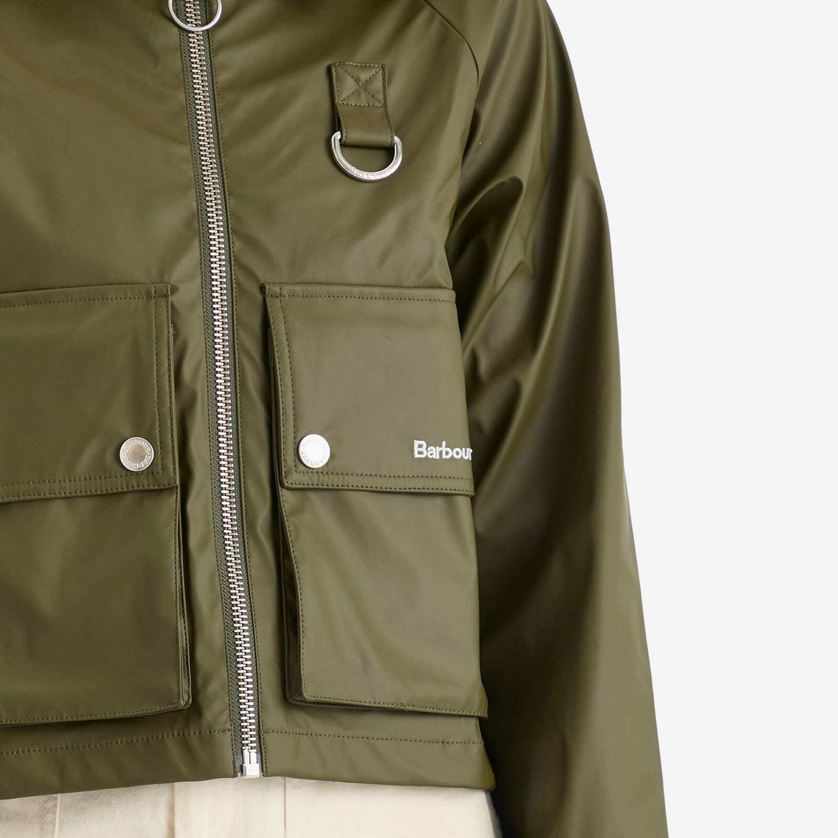Barbour Women's June Showerproof Jacket in Deep Olive Barbour