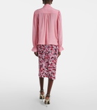 Rixo Wilhelmina tie-neck silk blouse