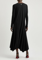 High Maybe Appliquéd Stretch-jersey Midi Dress Black