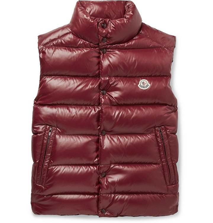 Photo: Moncler - Tib Slim-Fit Quilted Shell Down Gilet - Burgundy