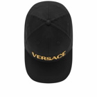 Versace Men's Logo Cap in Black/Gold