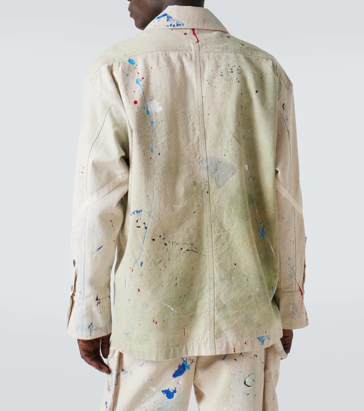 Greg Lauren Painter printed cotton jacket