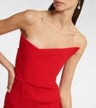 Roland Mouret Asymmetric wool crêpe jumpsuit