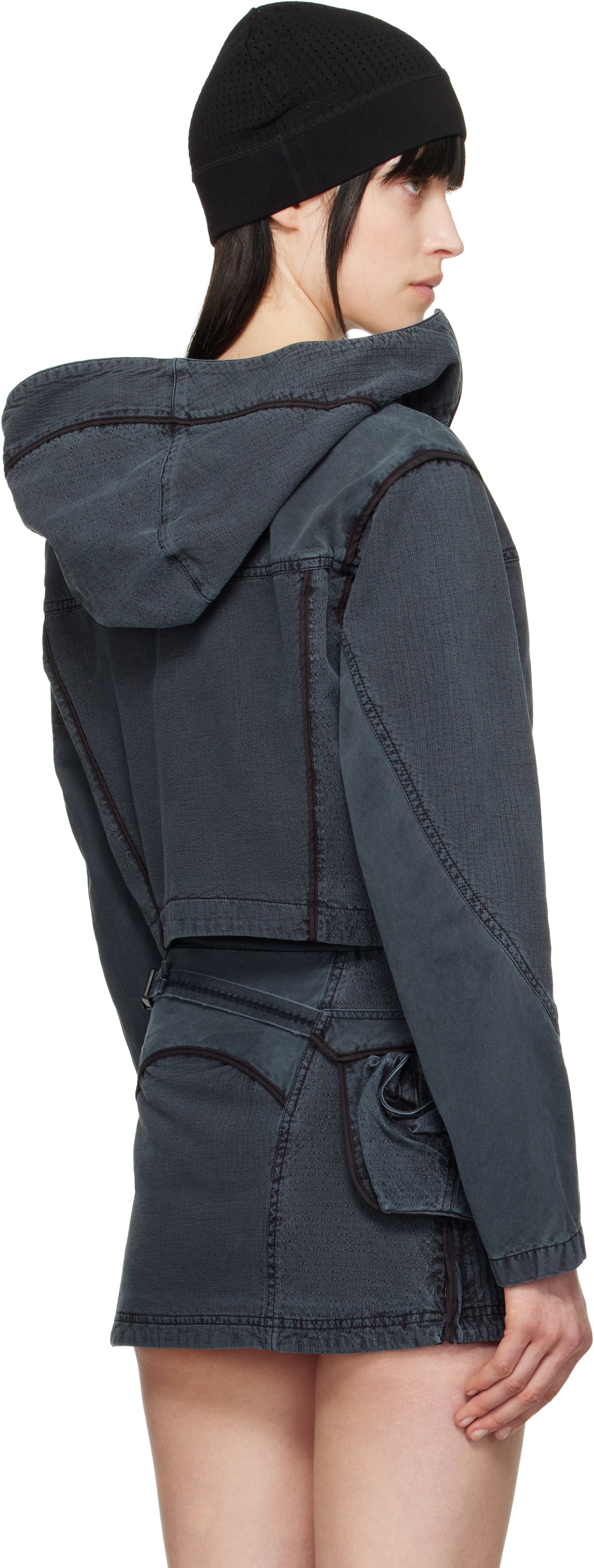 HYEIN SEO Gray Dyed Crop Jacket