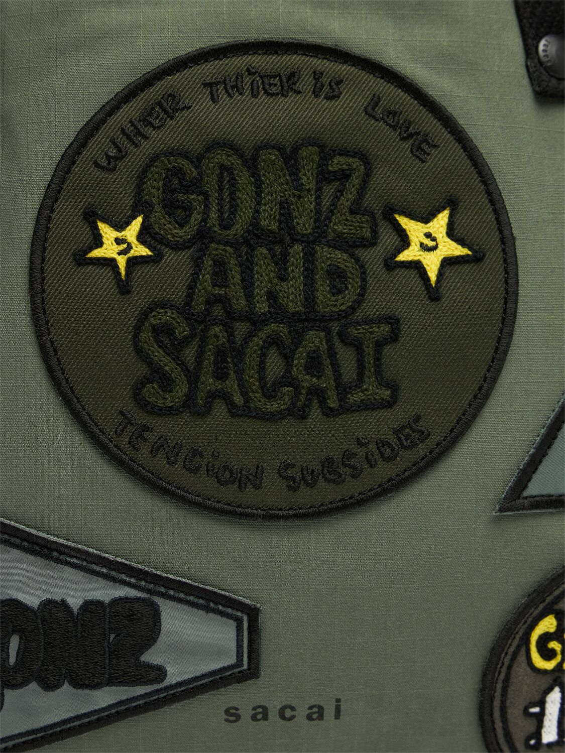 バッグ sacai Gonz Multi Patch Tote Medium SACAI Sacai Gonz X Medium Multi-patch Tote Sacai