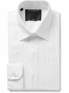 Favourbrook - Pintucked Linen Tuxedo Shirt - White