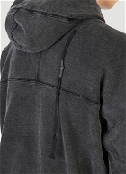 Faded Wash Hooded Sweatshirt in Grey