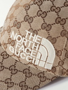 GUCCI - The North Face Logo-Embroidered Monogrammed Canvas Baseball Cap - Neutrals