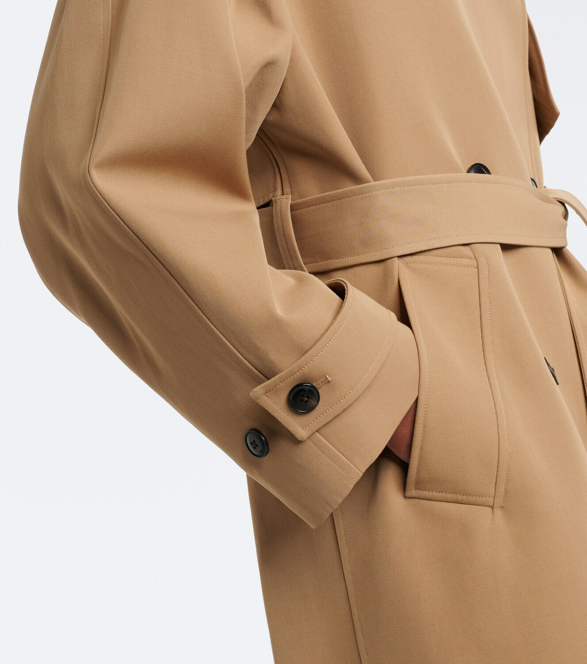 Róhe Cotton and wool-blend belted coat