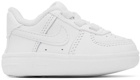 Nike Baby White Force 1 Crib Sneakers