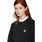 Maison Kitsune Black Fox Head Patch Sweatshirt