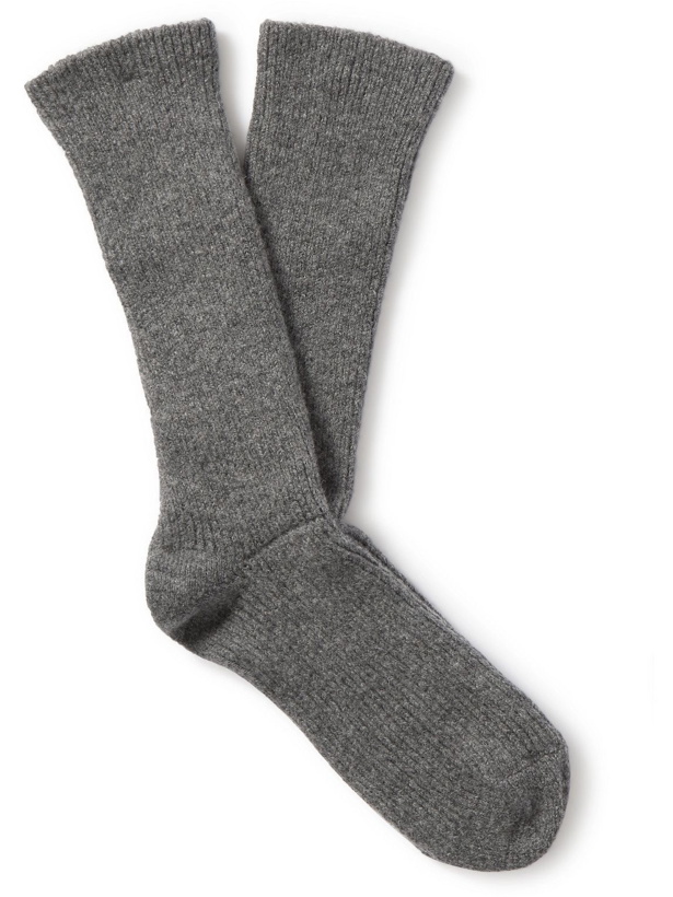 Photo: Anonymous ism - Ribbed Wool-Blend Socks