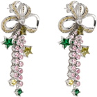 Collina Strada Pink Bow Jangle Earrings