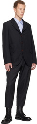 Comme des Garçons Homme Deux Gray Serge Pinstripe Trousers