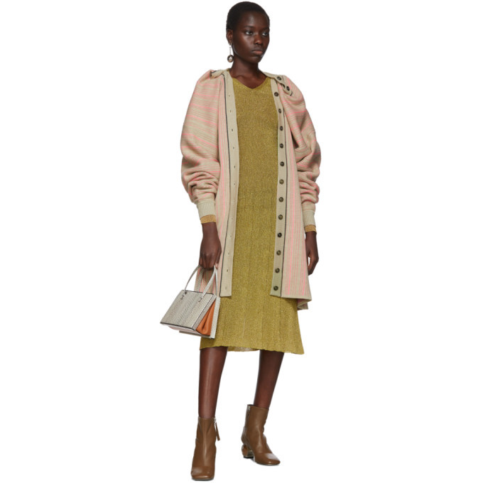 lanvin gold dress Lanvin Asymmetrical Lurex Maxi Dress