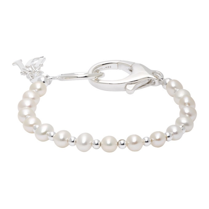 Photo: Hatton Labs SSENSE Exclusive Silver Classic Pearl Bracelet