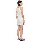 Off-White White Ribbed Mini Dress