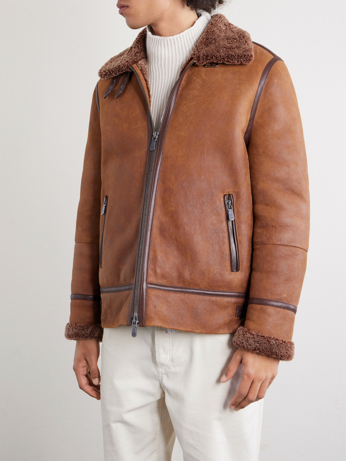 Brunello Cucinelli - Shearling Jacket - Brown