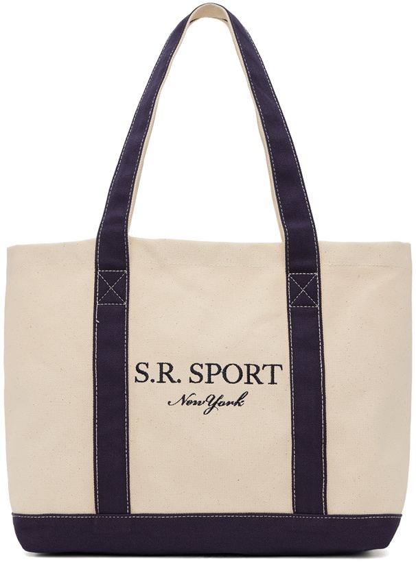 Photo: Sporty & Rich Navy & White 'S.R. Sport' Tote