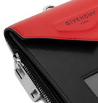 Givenchy - PVC-Panelled Leather Wallet with Lanyard - Red
