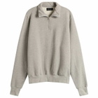 Les Tien Men's Heavyweight Half Zip Yacht Pullover in Heather Grey