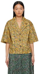 Kika Vargas Yellow Amparo Short Sleeve Shirt