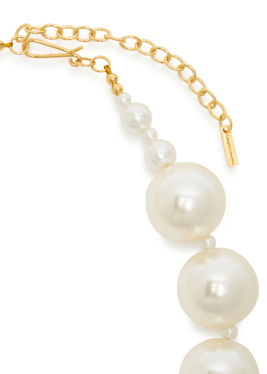Completedworks Faux Pearl-embellished 18kt Gold-plated Necklace - One Size