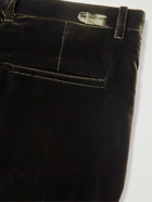 Giorgio Armani - Straight-Leg Velvet Suit Trousers - Green