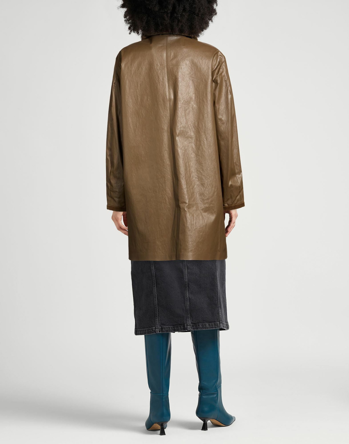 Kassl Editions Womens Overcoat & Trench Coat in Khaki