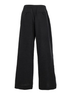 Juun.J Black Pants With Elastic Drawstring In Wool Blend Man