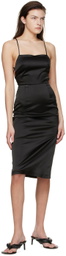 THIRD FORM Black Acetate Midi Dress