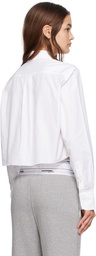 HommeGirls White Cropped Shirt