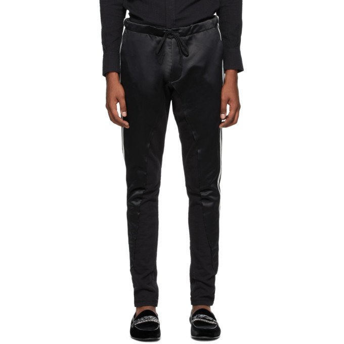 Greg Lauren Black 50/50 Long Slim Lounge Pants Greg Lauren