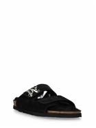 PALM ANGELS Comfy Open Toe Leather Slippers