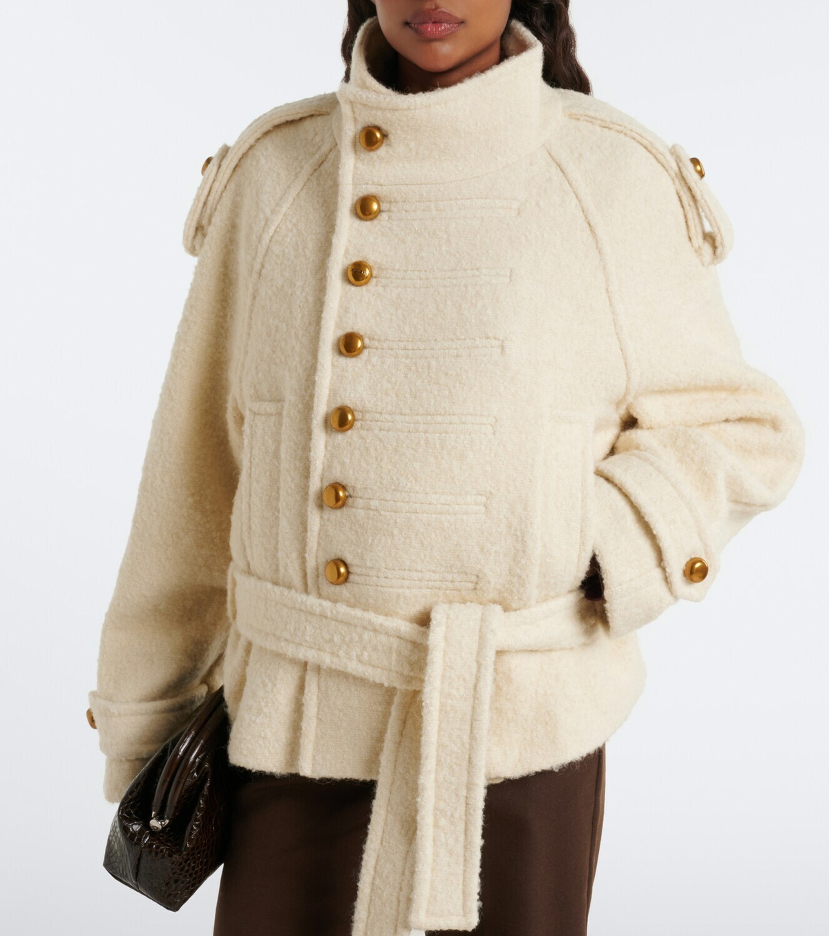 Xu Zhi Belted wool and alpaca-blend jacket
