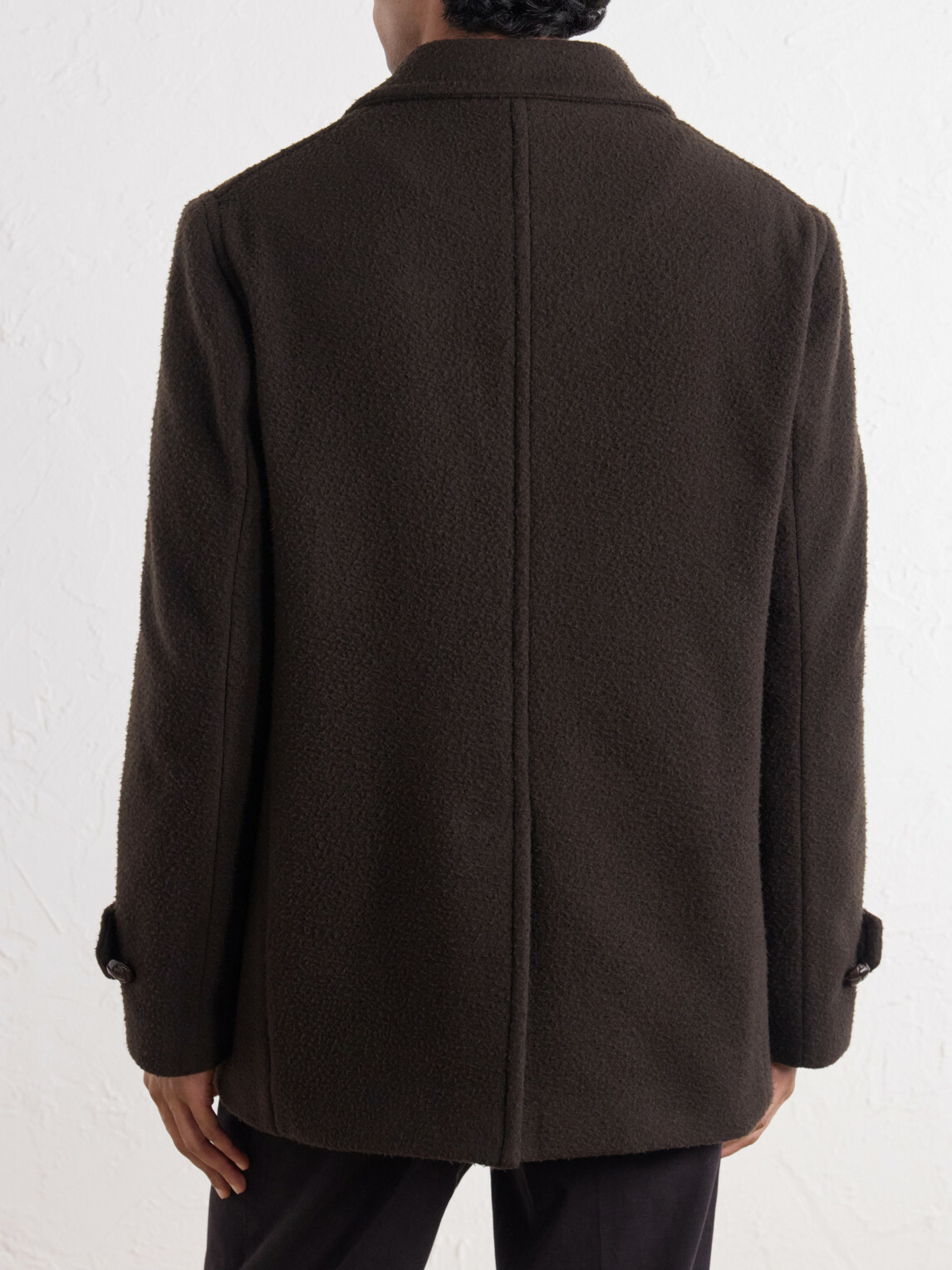 Slowear - Double-Breasted Wool-Blend Plush Coat - Brown