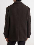 Slowear - Double-Breasted Wool-Blend Plush Coat - Brown