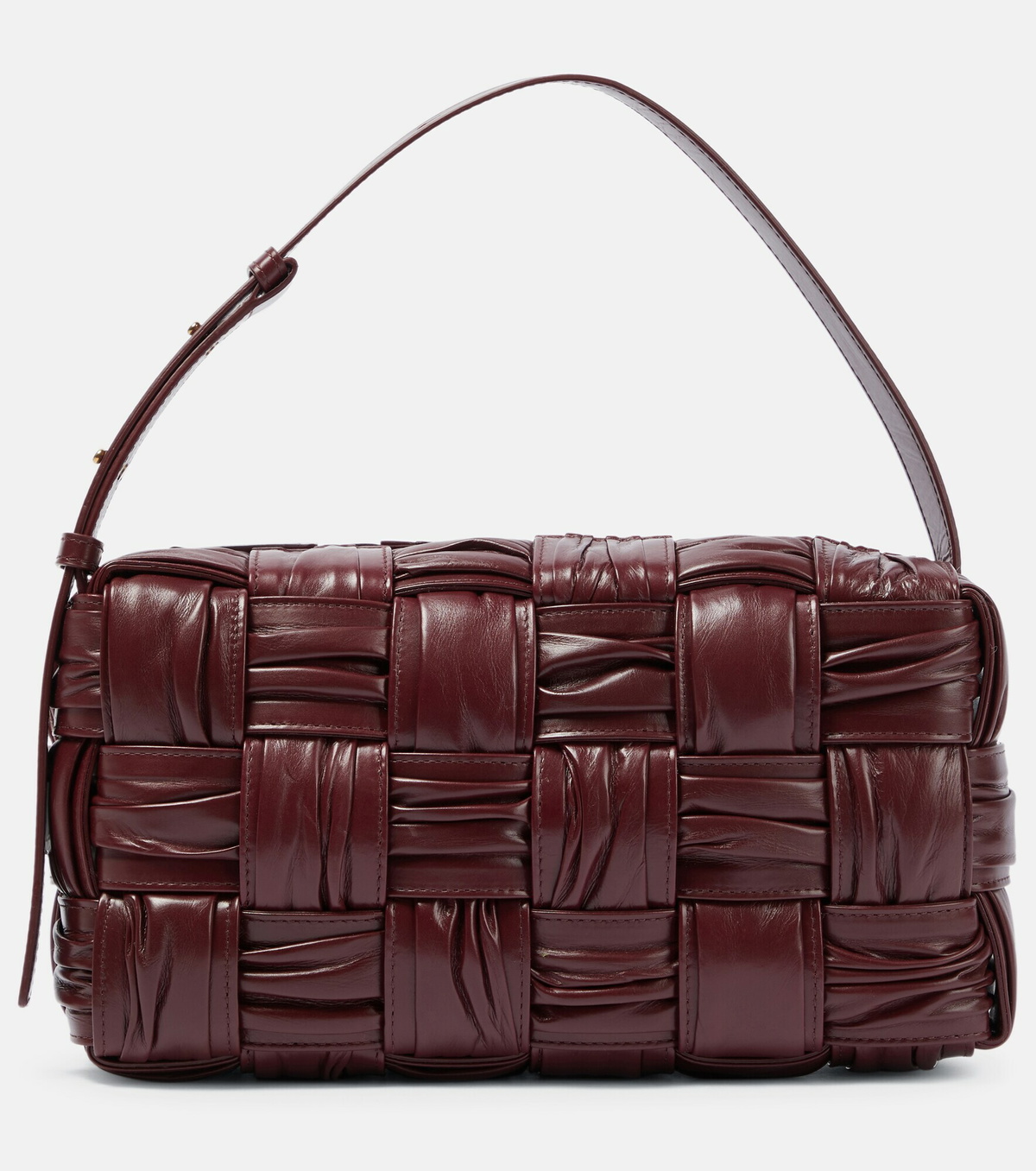 Bottega Veneta - Plissé Brick Cassette leather shoulder bag