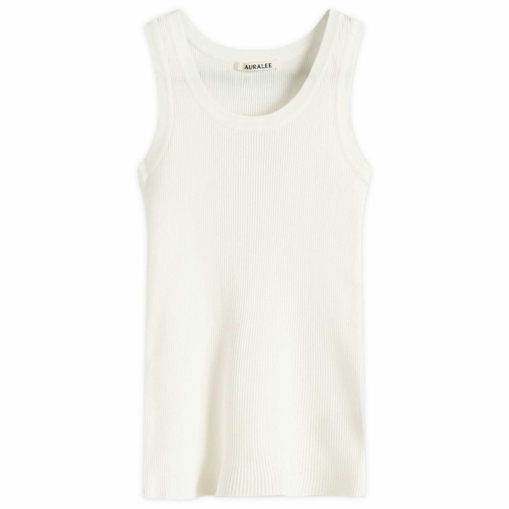 Photo: Auralee Women's Cotton Rib Knit Tank Top in White
