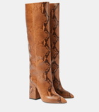 Paris Texas Anja croc-effect leather knee-high boots