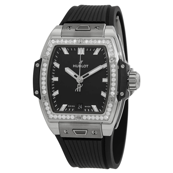 Photo: Hublot Spirit Of Big Bang Automatic Diamond Matte Black Dial Unisex Watch 662.NX.1170.RX.1204