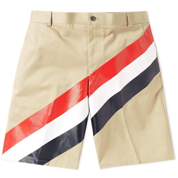 Photo: Thom Browne Diagonal Stripe Chino Short Green