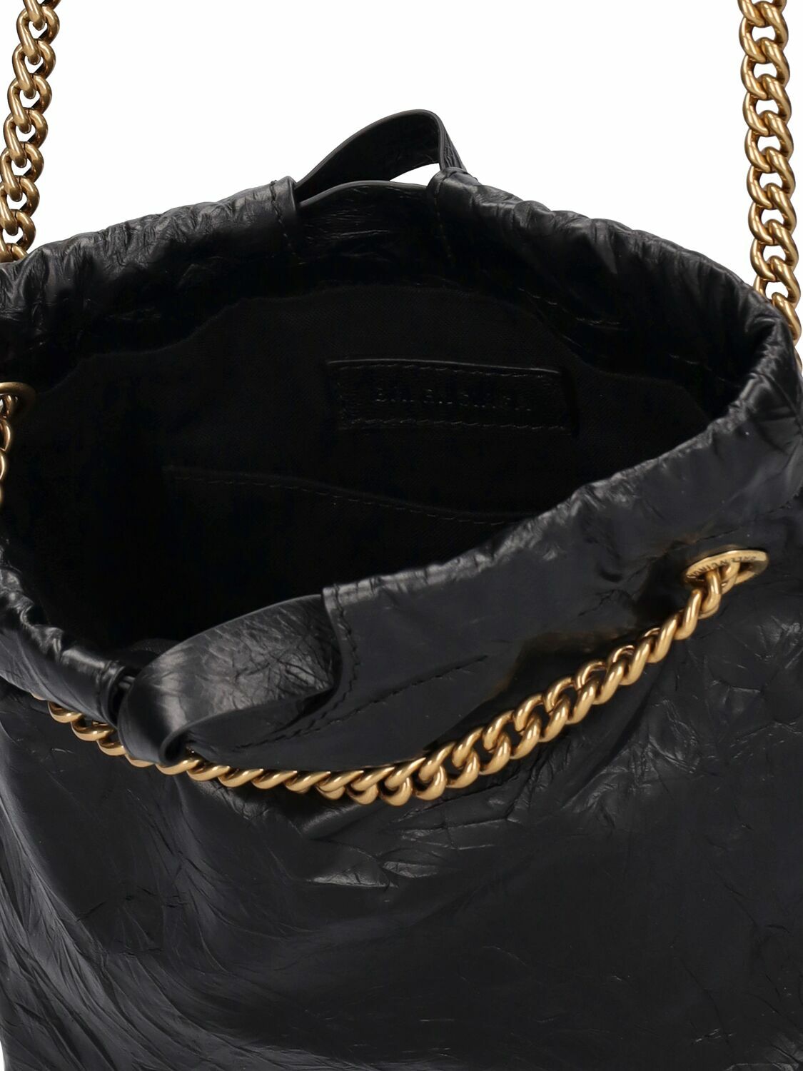 BALENCIAGA - Xs Crush Leather Tote Bag