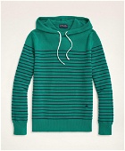 Brooks Brothers Men's Cotton Drawstring Hoodie Sweater | Green/Navy
