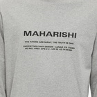 Maharishi Men's Long Sleeve MILTYPE Logo T-Shirt in GreyMarl